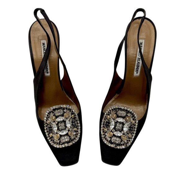 Manolo Blahnik Slingback heels with Embellishments - Size 9 - Picture 1 of 9